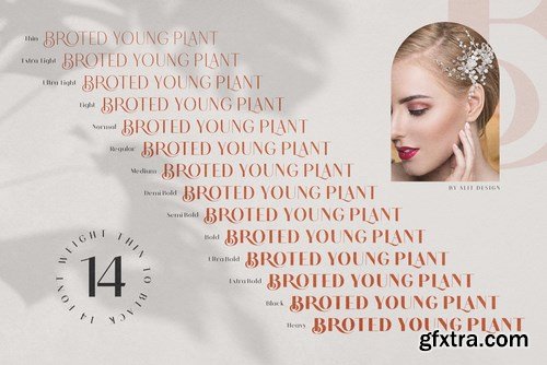 Broted Young Plant Font Duo