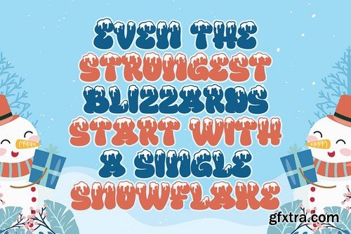 Heavy Snow a Playful Winter Font