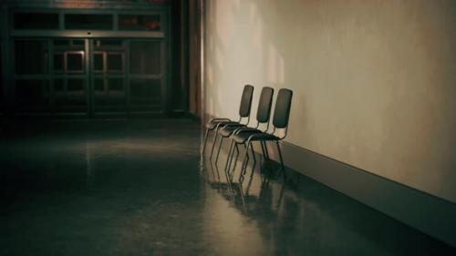 Videohive - Empty Corridor in Hospital with Chairs - 34336173 - 34336173