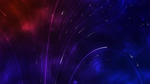 Videohive - Magic Particles Lines In Space Loop, 4K - 34336543 - 34336543