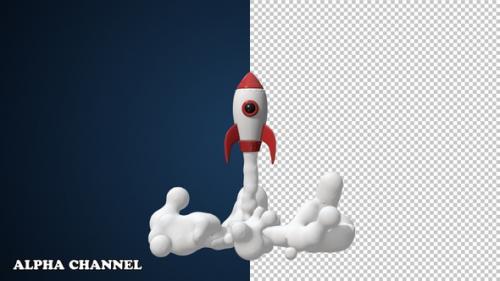 Videohive - Cartoon Rocket Landing - 34337454 - 34337454