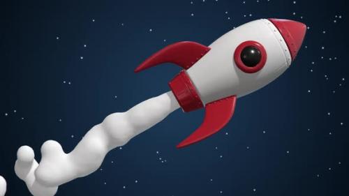Videohive - Cartoon Rocket In Space 02 - 34337459 - 34337459