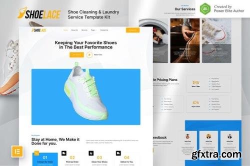 ThemeForest - Shoelace v1.0.0 - Shoes Cleaning & Laundry Service Elementor Template Kit - 34457480