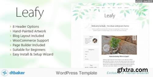 ThemeForest - Leafy v1.0.12 - Minimal WordPress Blog & Shop - 19327382