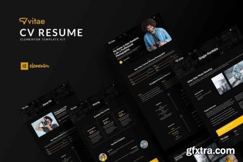 ThemeForest - Vitae v1.0.1 - CV Resume Elementor Template Kit - 34420596