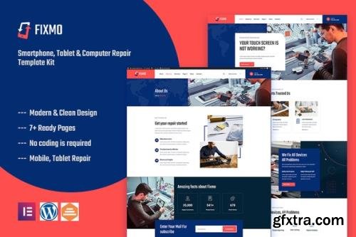 ThemeForest - Fixmo v1.0.0 - Smartphone, Tablet & Computer Repair Template Kit - 34395006