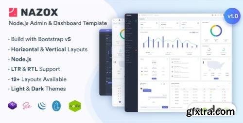 ThemeForest - Nazox v1.0.0 - Node.js Admin & Dashboard Template - 34053980