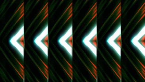 Videohive - Triangular pattern with neon flickers - 34337904 - 34337904