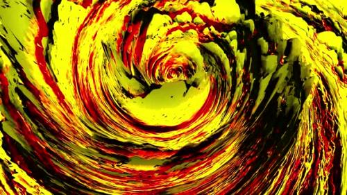 Videohive - Abstract liquid hurricane rotating slowly, top view - 34337905 - 34337905