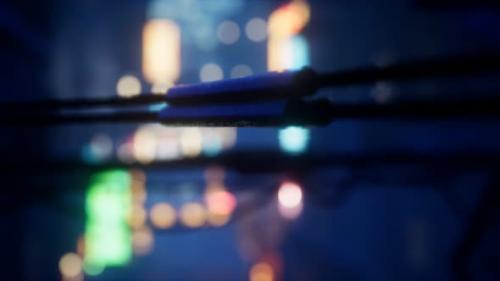 Videohive - Bokeh Lights on Night Street in Asia - 34340089 - 34340089