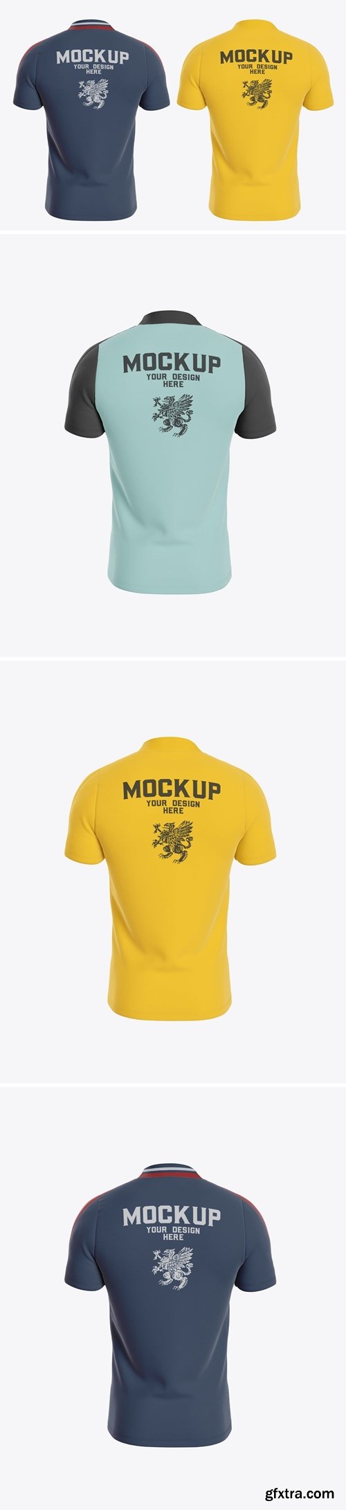 Men’s Sports T-shirt Mockup. Back Side