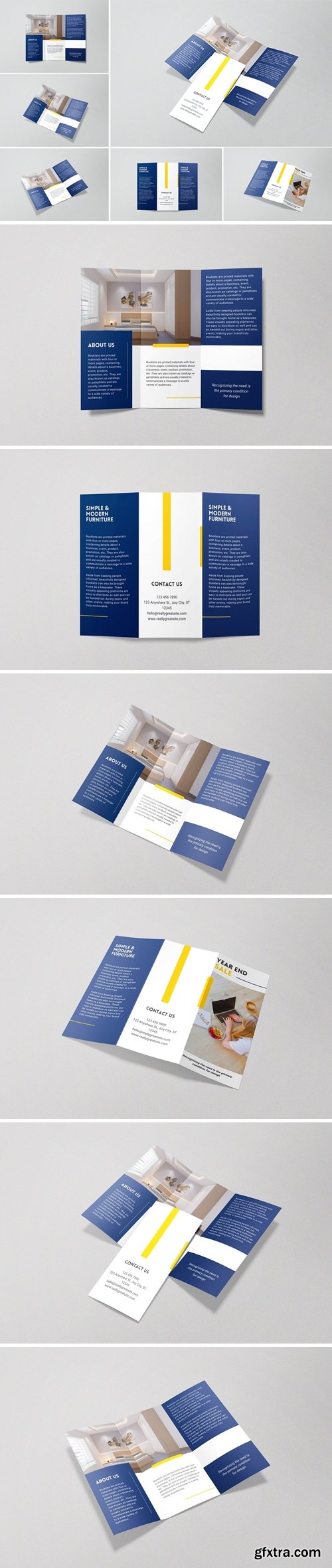 Trifold Brochure Mockups