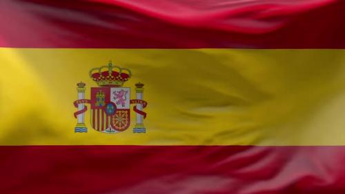 Videohive - Realistic Spain Flag Waving in the Wind - 34340418 - 34340418