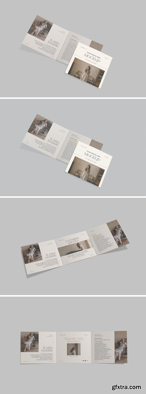 Square Trifold Mockup