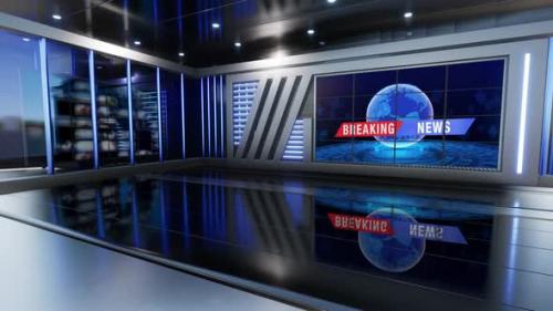 Videohive - News Tv Studio Set Virtual Green Screen Background Loopmotion Footage 18 - 34345432 - 34345432