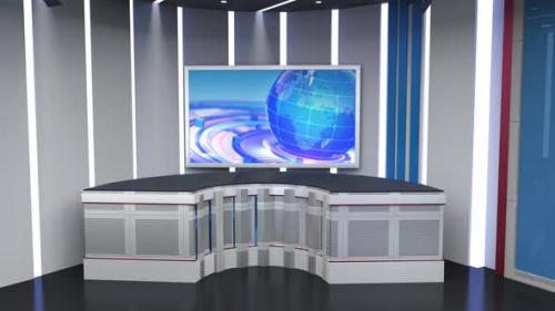 Videohive - News Tv Studio Set Virtual Green Screen Background Loopmotion Footage 48 - 34345452 - 34345452