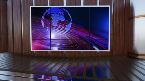 Videohive - Virtual News Studio Set Green Screen Background Loop 4k_ - 34345453 - 34345453