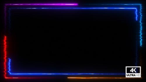 Videohive - Abstract Glowing Neon Frame Background Seamless Loop V1 - 34346483 - 34346483