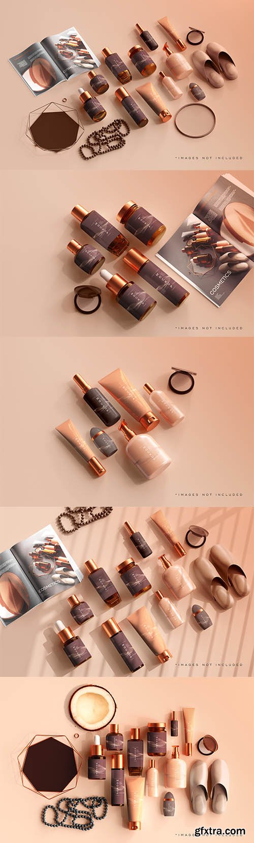 Cosmetic branding mockup scene