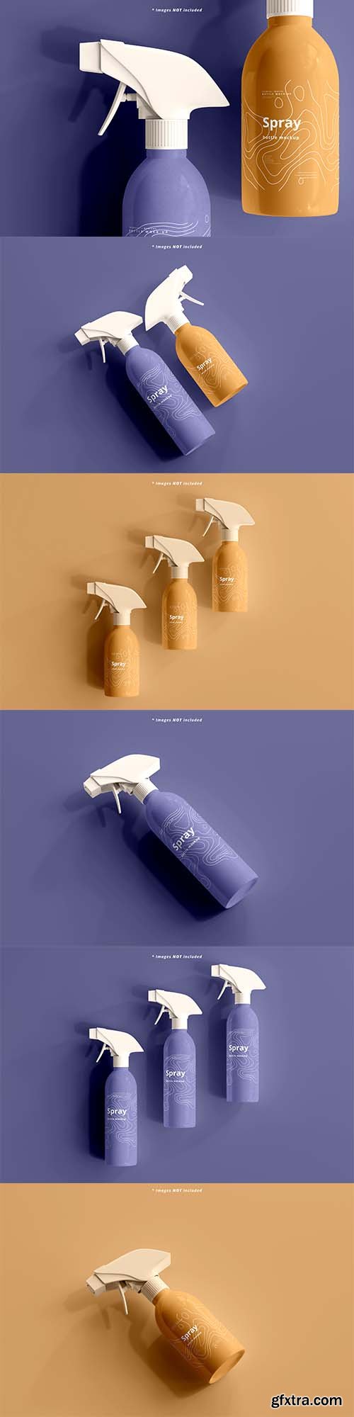 Cosmetic spray bottle mockup