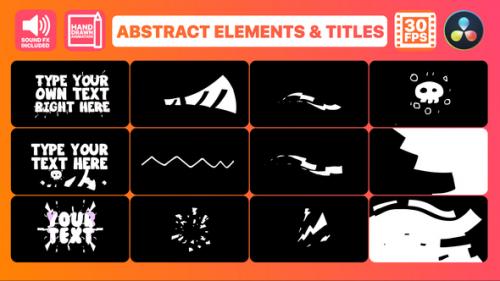 Videohive - Abstract Elements And Titles | DaVinci Resolve - 34463574 - 34463574