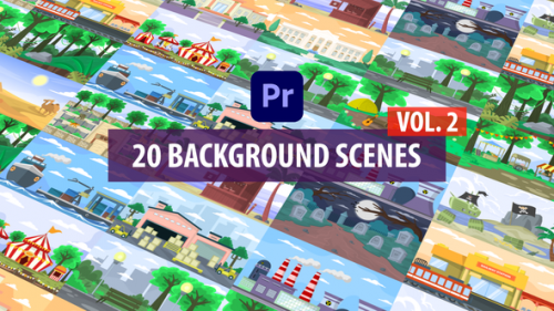 Videohive - Background Scenes Vol.2 | Premiere Pro MOGRT - 34476434 - 34476434