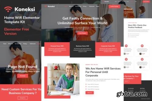 ThemeForest - Koneksi v1.0.0 - Home Wifi Internet Services Elementor Template Kit (Update: 25 October 21) - 32662200