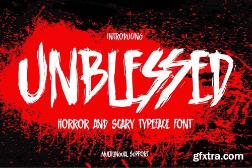 Unblessed - Horror And Scary Typeface Font