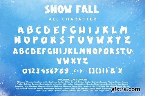 Snow Fall - Christmas Display Font