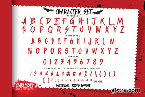 Unblessed - Horror And Scary Typeface Font