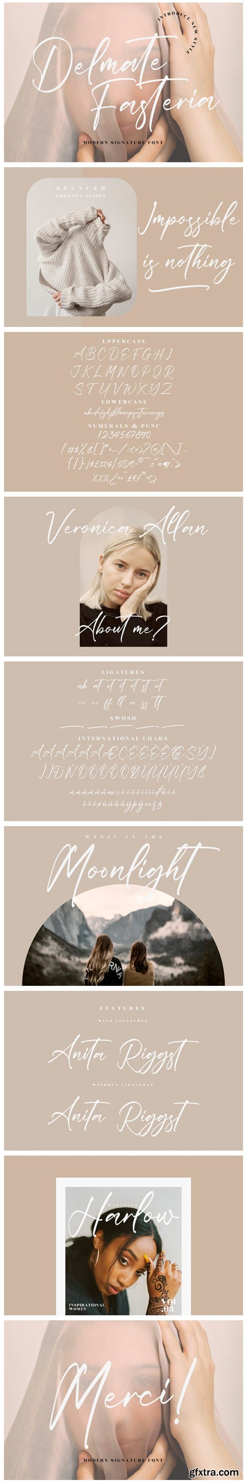 Delmate Fasteria Font