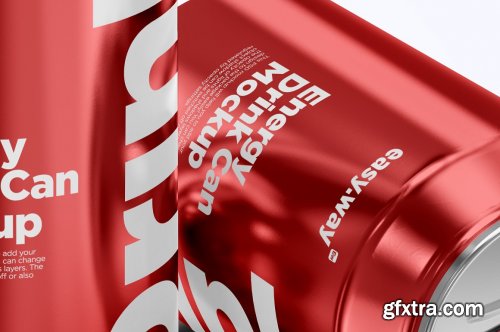 CreativeMarket - 330ml Aluminum Cans PSD Mockup 5740918