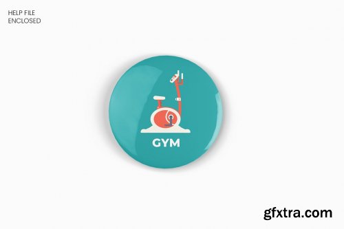 CreativeMarket - Pin Button Badge Mockup - 4 Views 5672634