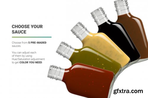 CreativeMarket - Sauce Bottle Mockup 5672849