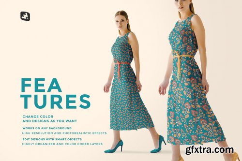 CreativeMarket - Women's Summer Dress Mockup Vol.3 4905778