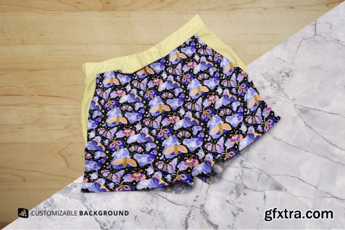 CreativeMarket - Female Cotton Hot Pants Mockup 6211883