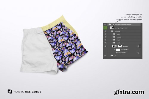 CreativeMarket - Female Cotton Hot Pants Mockup 6211883