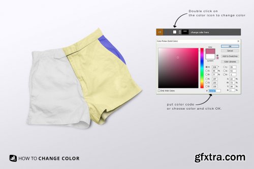 CreativeMarket - Female Cotton Hot Pants Mockup 6211883