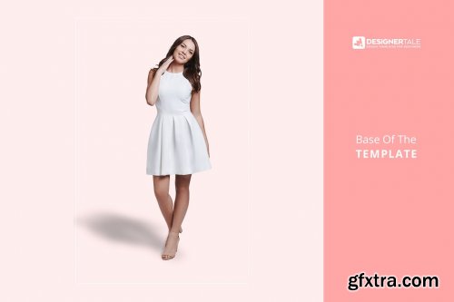 CreativeMarket - Female Short Party Dress Mockup 4265674