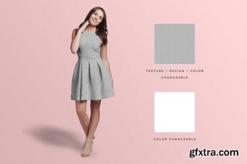 CreativeMarket - Female Short Party Dress Mockup 4265674