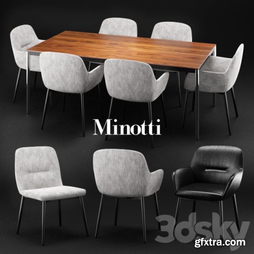 Minotti Flavin chair & Jorn table