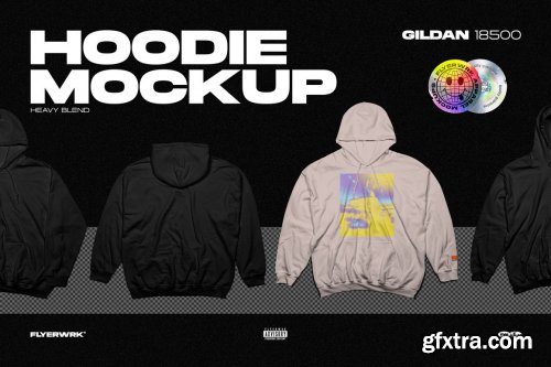 CreativeMarket - Hoodie Mockup - Gildan 18500 6499378