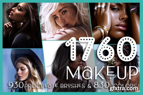 CreativeMarket - 930 Procreate Makeup Brushes 6281796