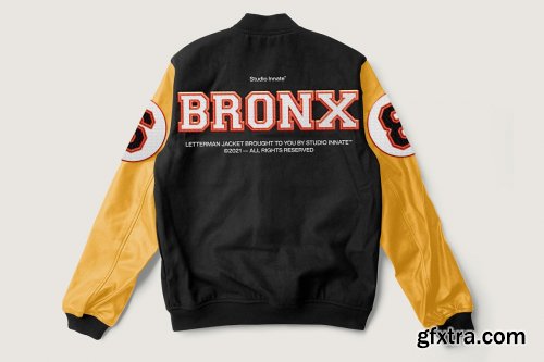 CreativeMarket - Letterman Jacket Mockup 6367030