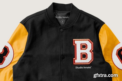 CreativeMarket - Letterman Jacket Mockup 6367030