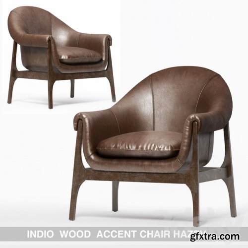 INDIO WOOD ACCENT CHAIR IN HAZE