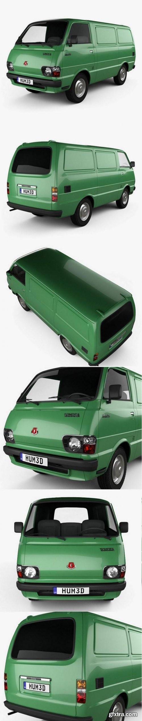 Toyota Hiace Panel Van 1977 3D model