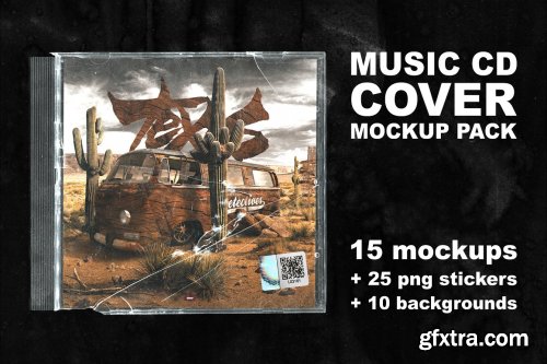 CreativeMarket - Music CD Cover MOCKUP PACK 6138127