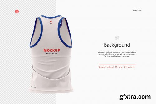 CreativeMarket - Women's Tank Top Mockups, Front Back 6529119