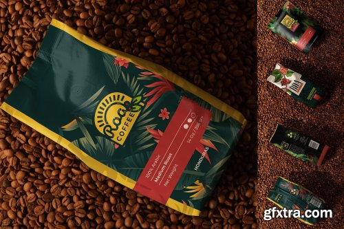 CreativeMarket - Coffee Package Mockup Set 6481546